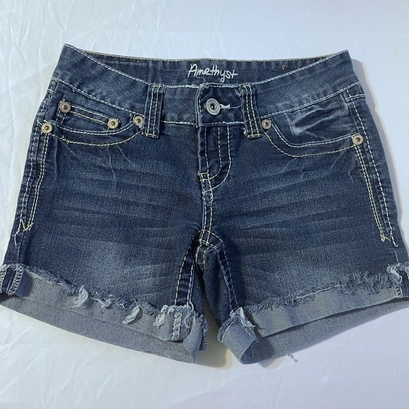 AMETHYST Denim Jean Cut Off Shorts Size - Picture 1 of 6